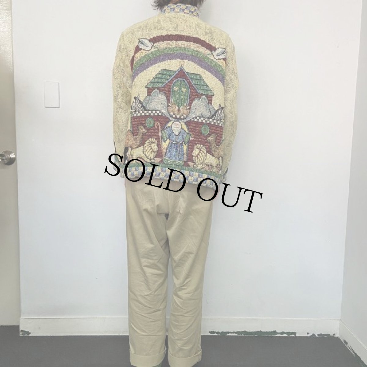 画像5: USA製 アニマル柄 ゴブラン織りジャケット L (5)