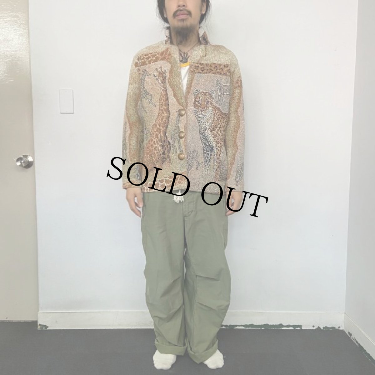 画像3: アニマル柄 ゴブラン織りジャケット (3)