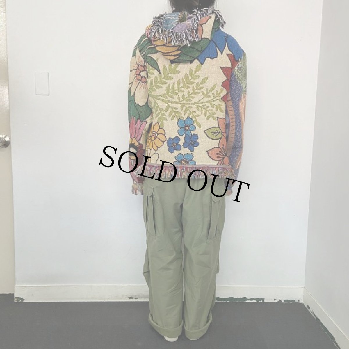 画像5: Bizzrad "Eggplant Sweater" ブランケットリメイク プルオーバージャケット M (5)