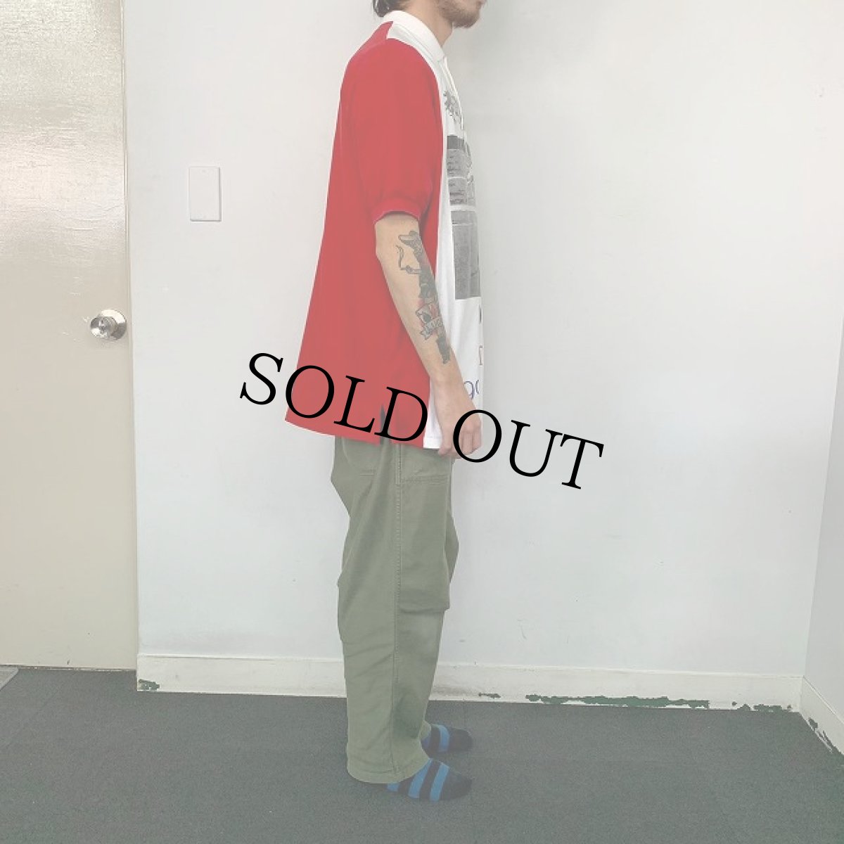 画像5: 90's POLO STADIUM "1992 Barcelona Olympics" USA製 やり投げフォト ポロシャツ L (5)