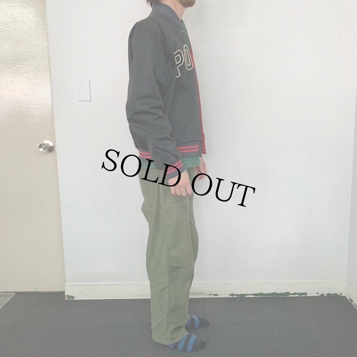 画像4: 90's POLO SPORT Ralph Lauren タイガーパッチ コットンバーシティジャケット M (4)