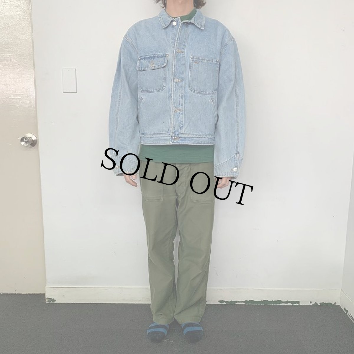 画像2: 80's POLO Ralph Lauren オールドポロベアペイント デニムジャケット L (2)