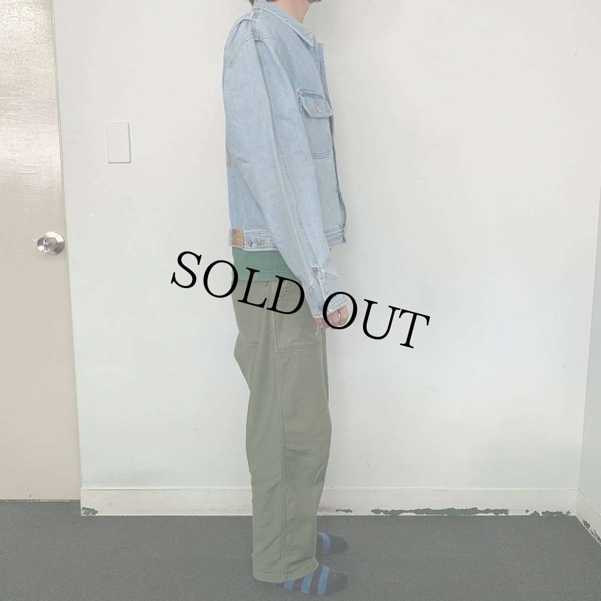 画像3: 80's POLO Ralph Lauren オールドポロベアペイント デニムジャケット L (3)