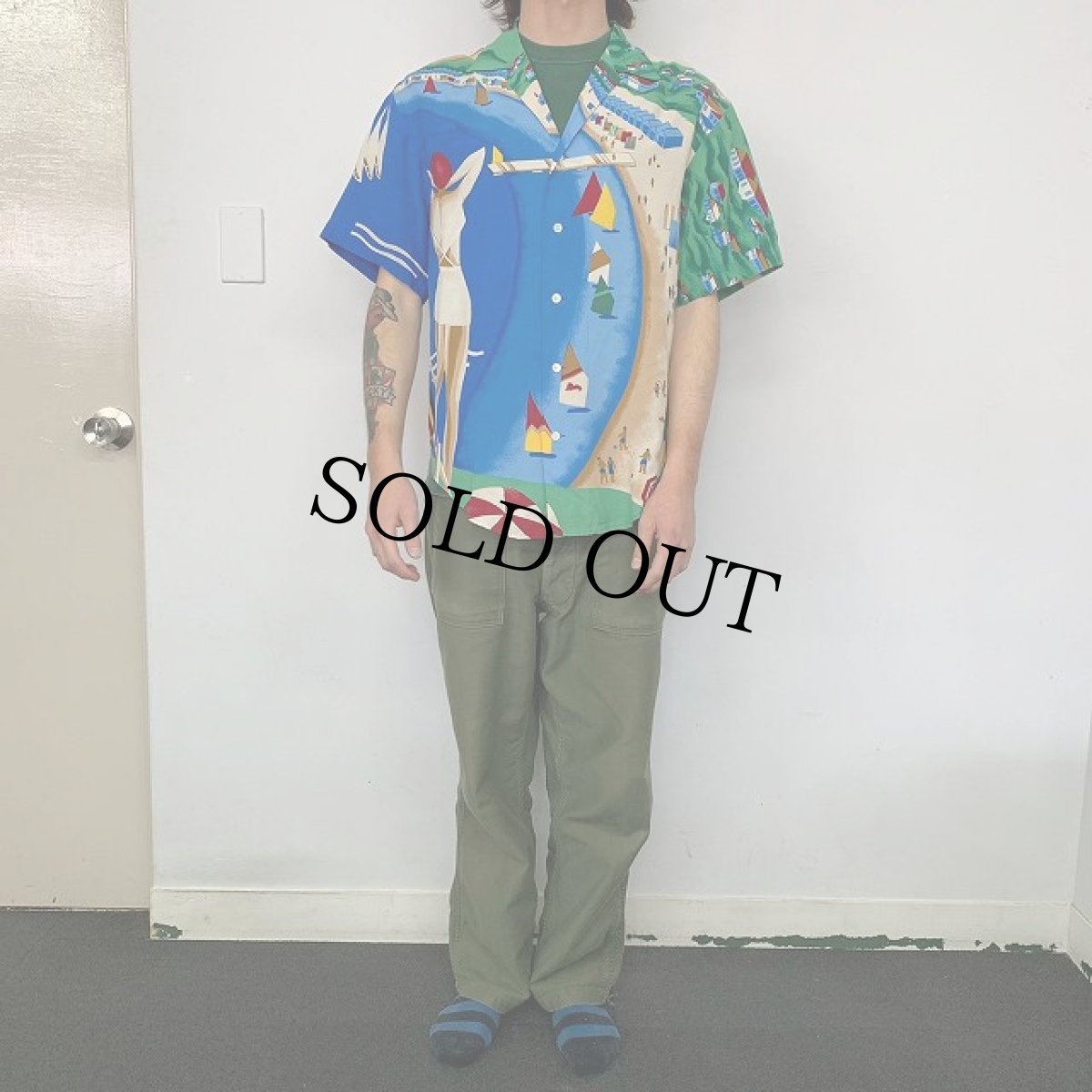 画像3: 90's Ralph Lauren "RIVIERA ITALIA" レーヨンシャツ SIZE 9 (3)