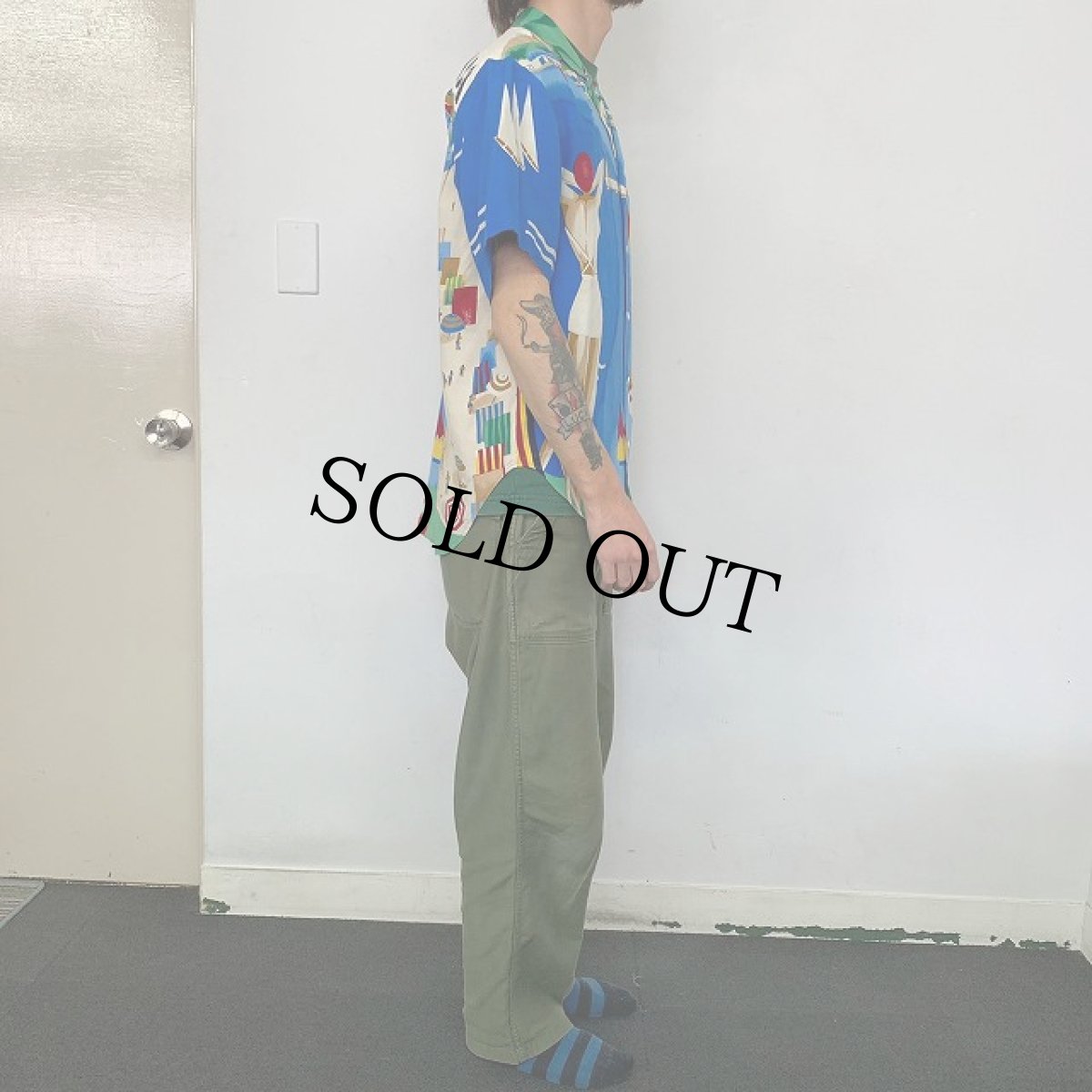 画像4: 90's Ralph Lauren "RIVIERA ITALIA" レーヨンシャツ SIZE 9 (4)