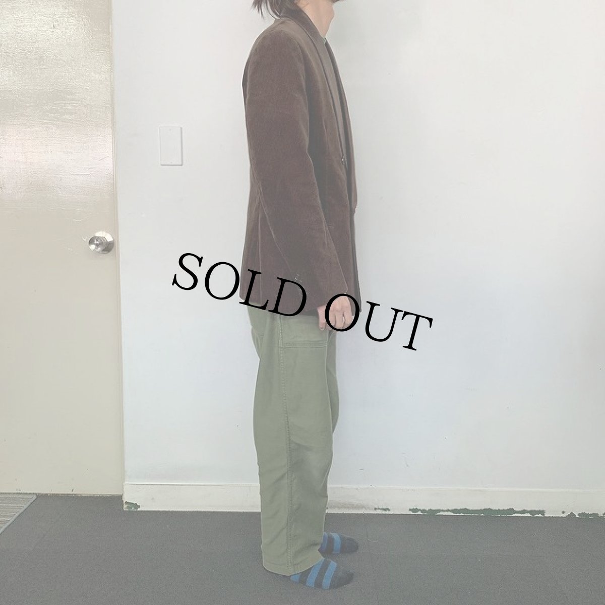 画像3: Ralph Lauren パープルレーベル 太畝ダブルブレスト スモーキングTYPEジャケット (3)