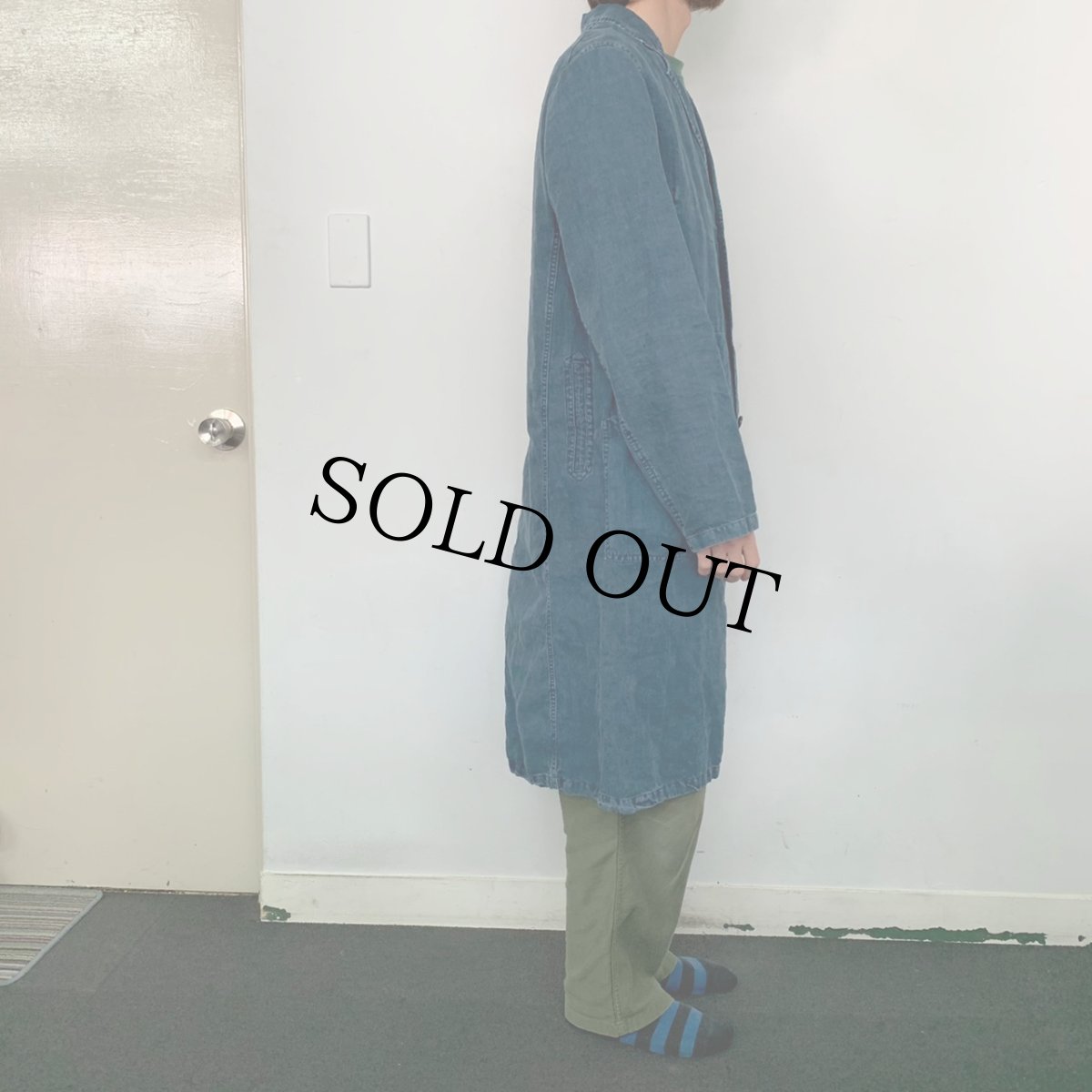 画像3: POLO Ralph Lauren インディゴリネン アトリエコート L (3)