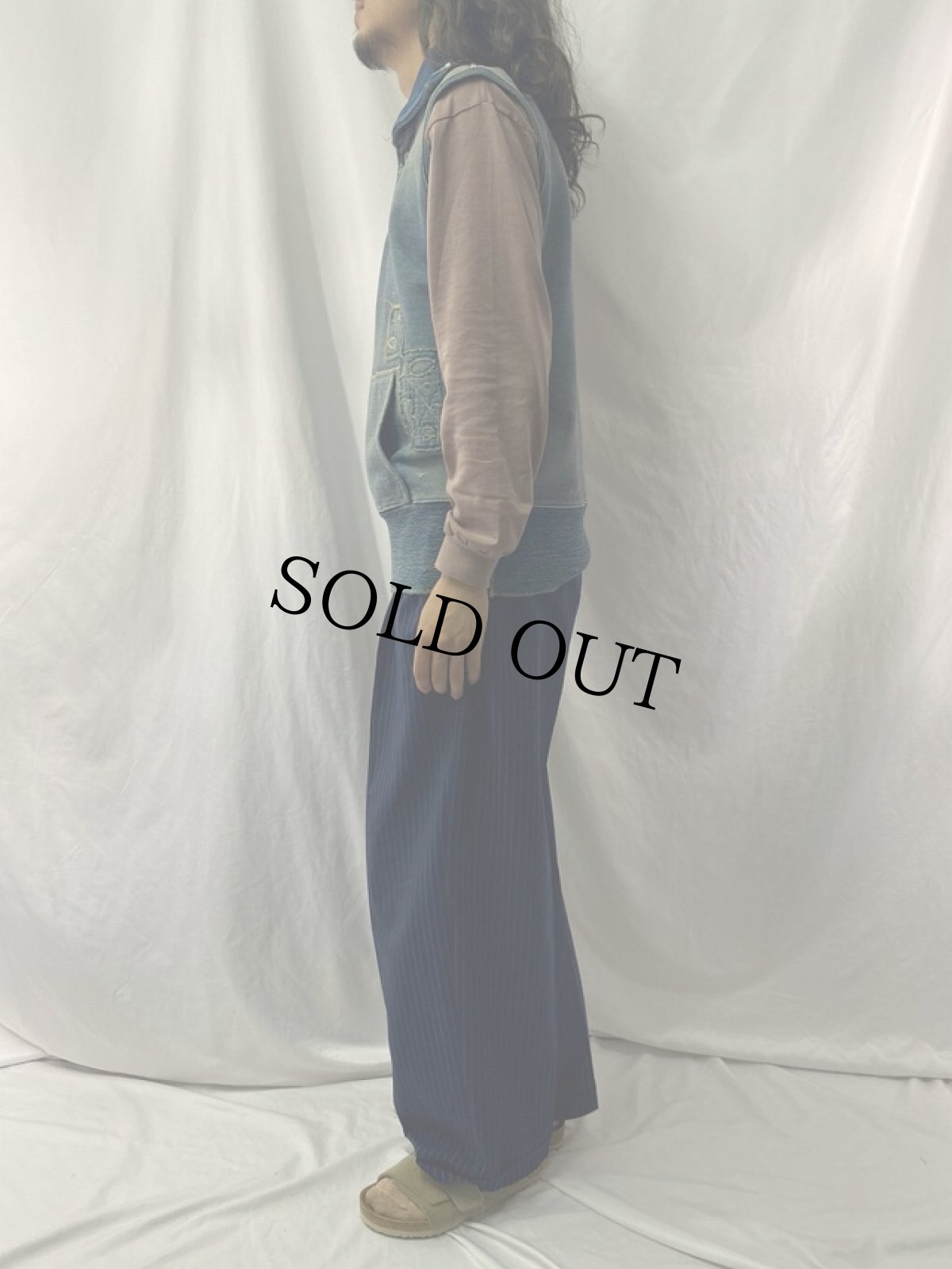 画像3: KAPITAL インディゴスウェットベスト 2 (3)