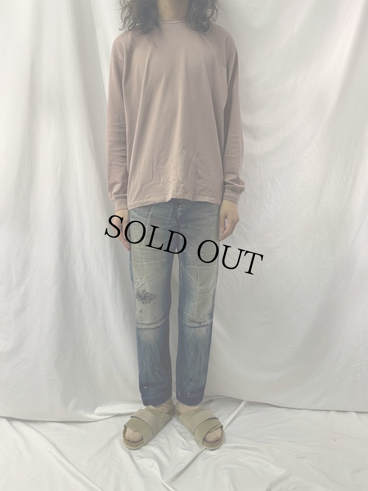 画像2: KAPITAL ダメージ加工 シンチバック付き ダブルニーデニム W27 (2)