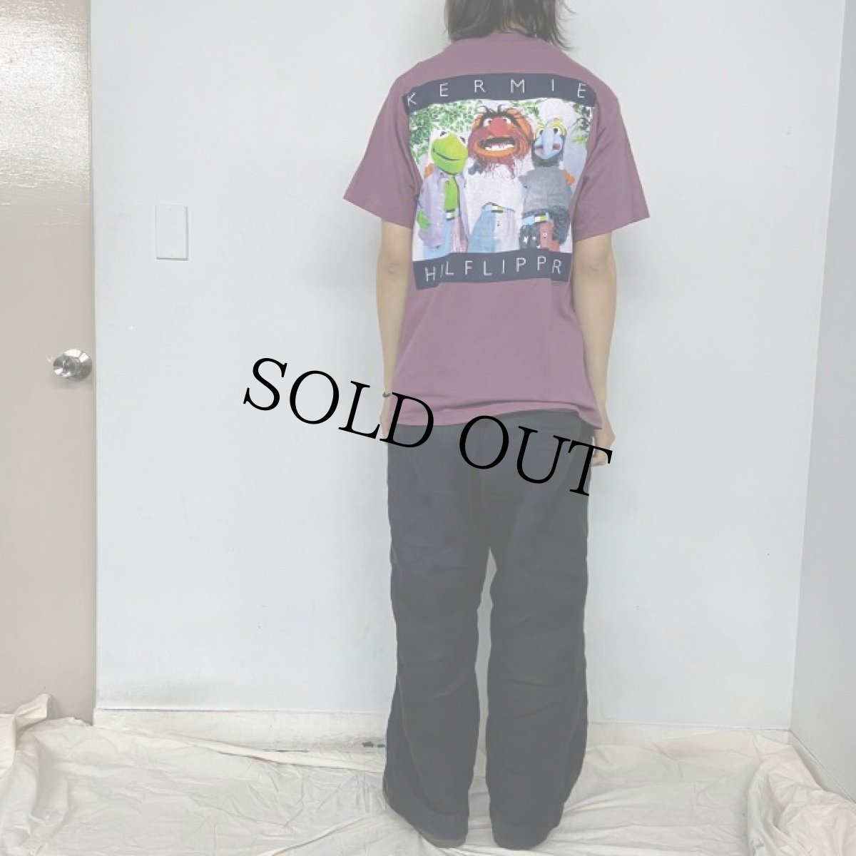 画像5: 90's The Muppets USA製 "KERMIE HILFLIPPER" TOMMYパロディTシャツ L 未使用タグ付き (5)