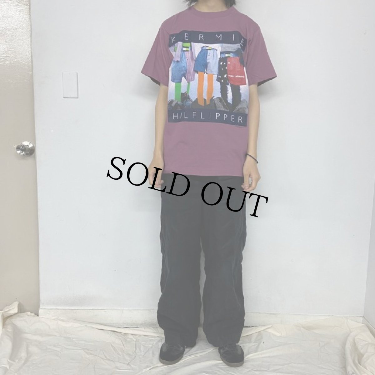 画像3: 90's The Muppets USA製 "KERMIE HILFLIPPER" TOMMYパロディTシャツ L 未使用タグ付き (3)