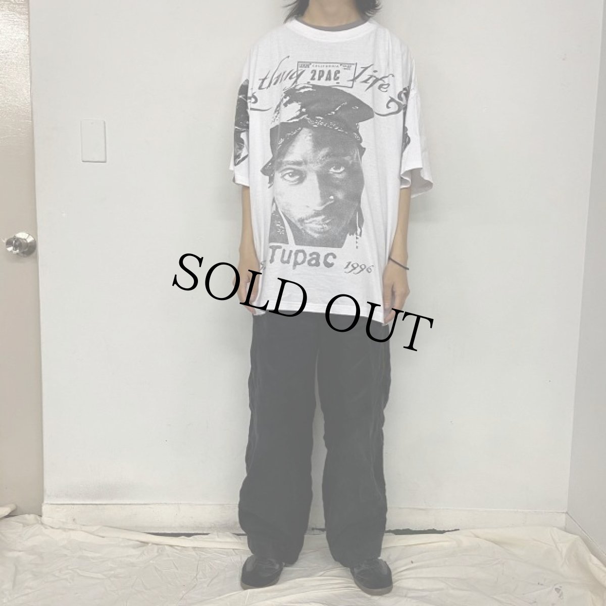 画像2: 2PAC 大判フォトプリント 追悼Tシャツ 4XL (2)