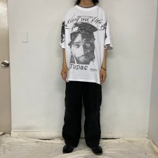 画像2: 2PAC 大判フォトプリント 追悼Tシャツ 4XL (2)