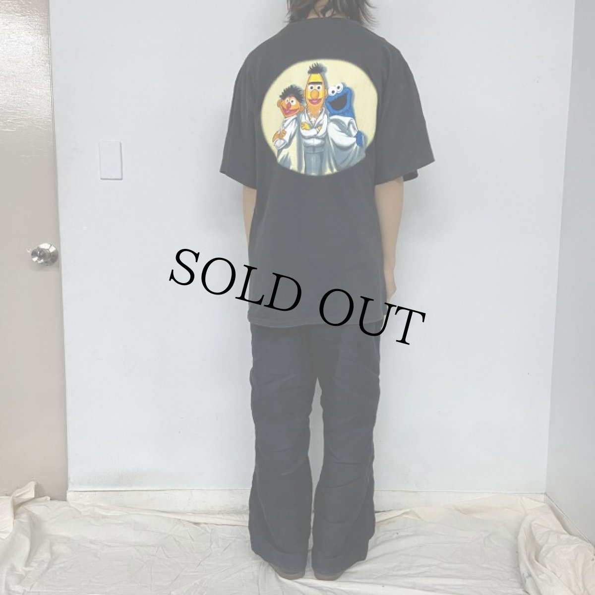 画像5: 90's "SESAME STREET FEVER" USA製 映画パロディTシャツ XL (5)