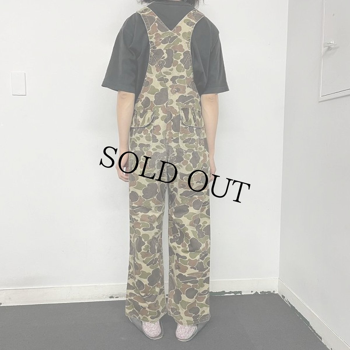 画像4: Carhartt ダックハンターカモ ダブルニーダックオーバーオール W38 (4)