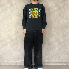 画像3: 90's USA製 ブート GUCCI ロゴプリントスウェット L (3)