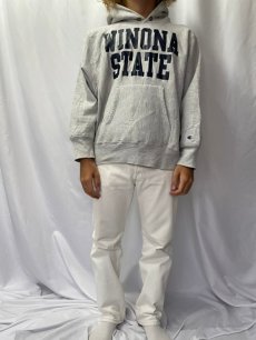 画像2: 80's Champion REVERSE WEAVE トリコタグ USA製 "WINONA STATE" フーディ M (2)