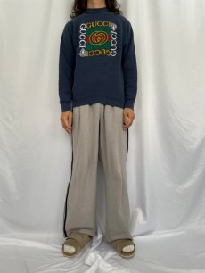 画像2: 90's USA製 ブート GUCCI ロゴプリントスウェット L (2)