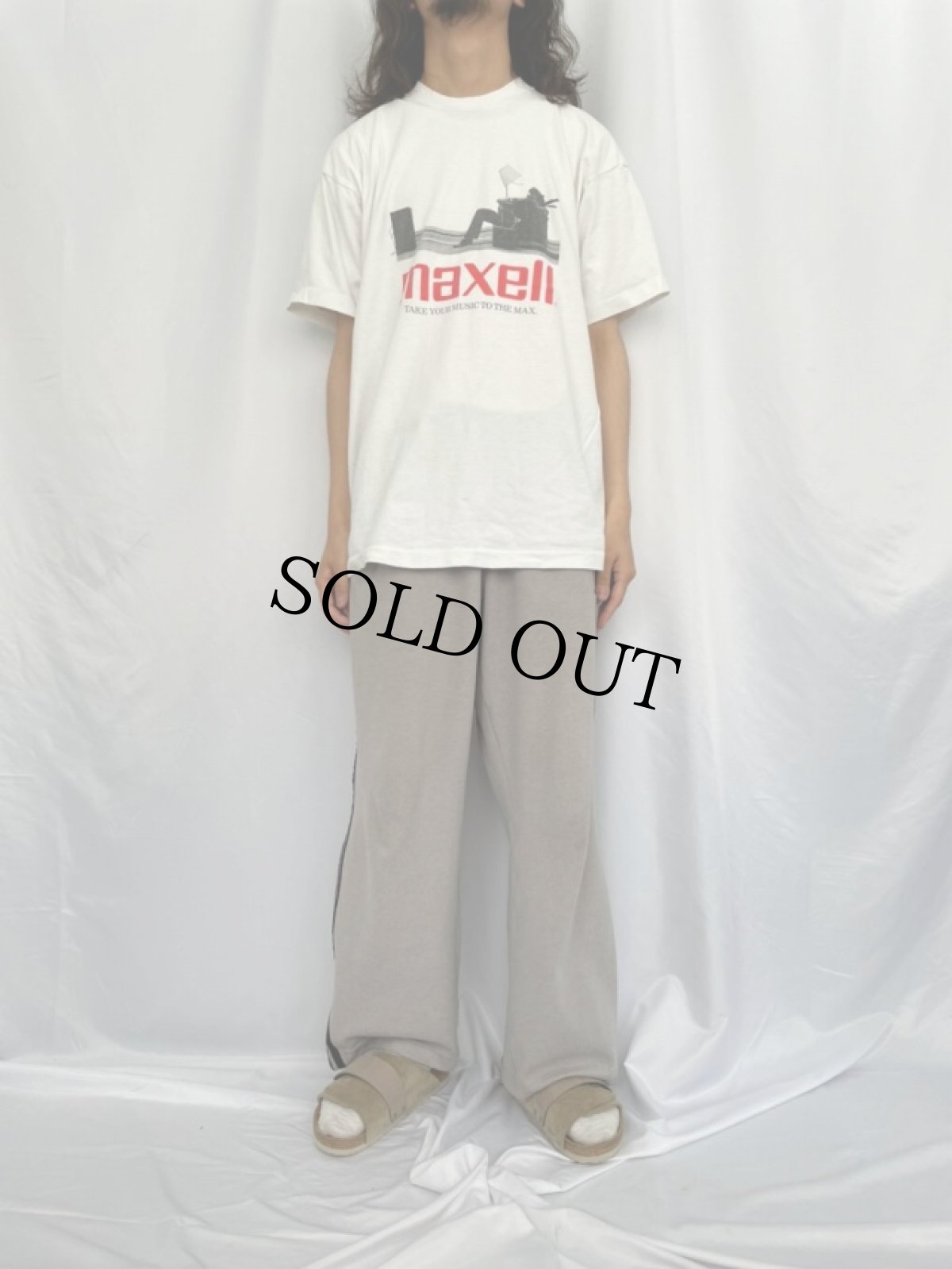 画像2: 90's MAXELL USA製 企業広告プリントTシャツ XL (2)