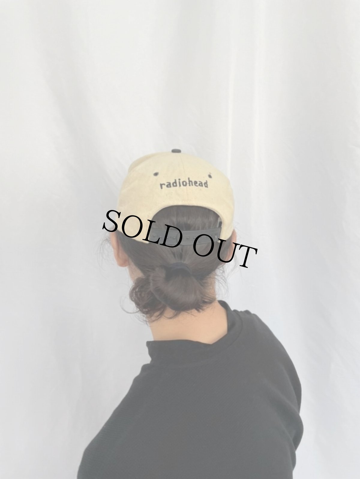 画像4: 90's Radiohead ロックバンド 初期ロゴ刺繍 スナップバックキャップ (4)