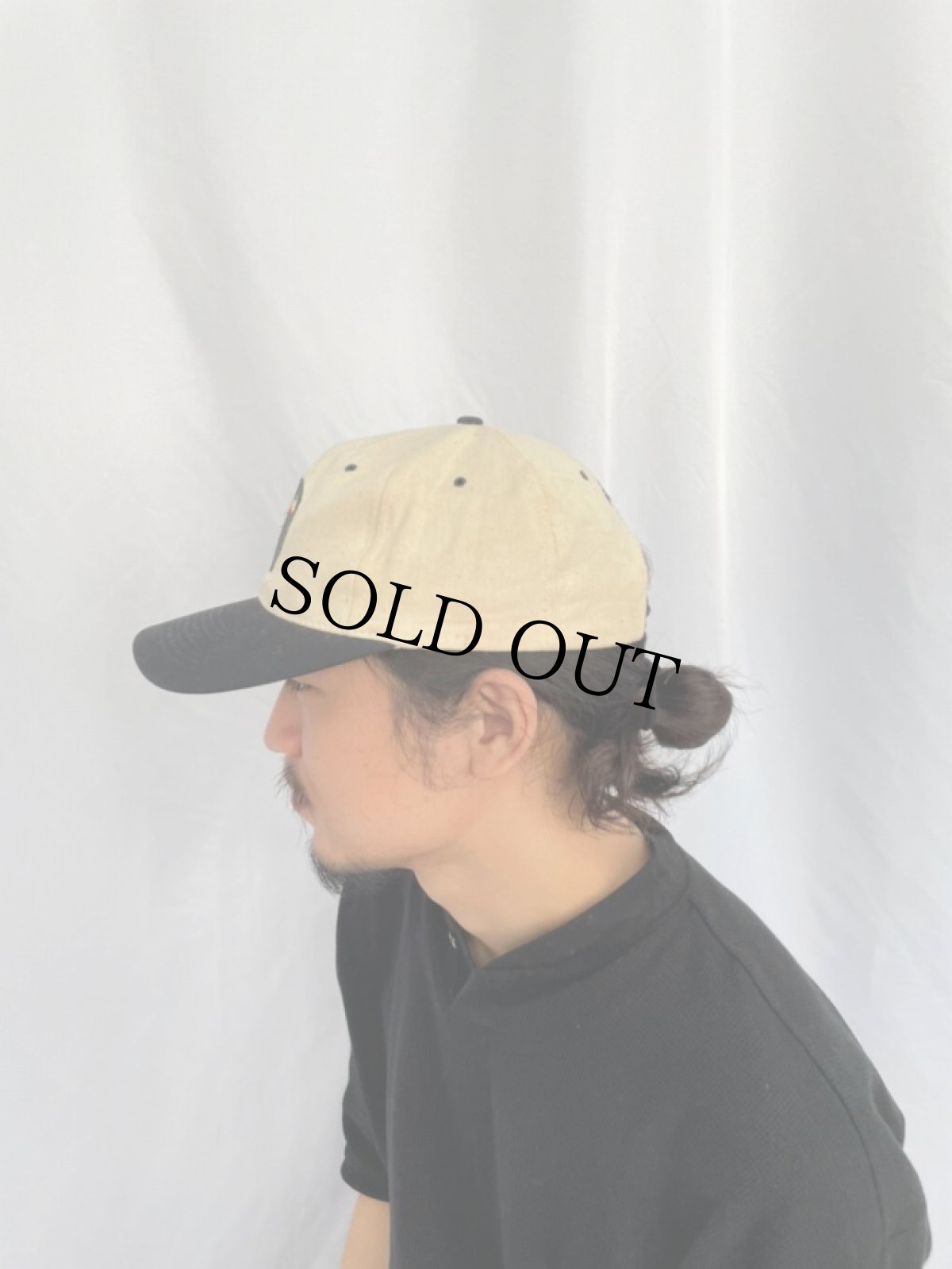 画像3: 90's Radiohead ロックバンド 初期ロゴ刺繍 スナップバックキャップ (3)