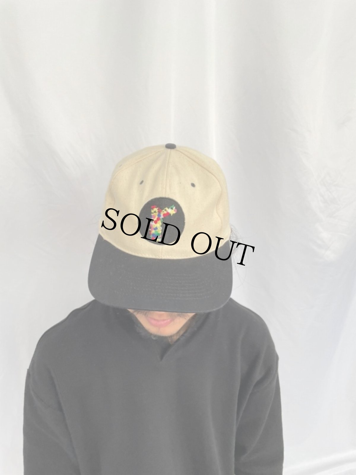 画像2: 90's Radiohead ロックバンド 初期ロゴ刺繍 スナップバックキャップ (2)