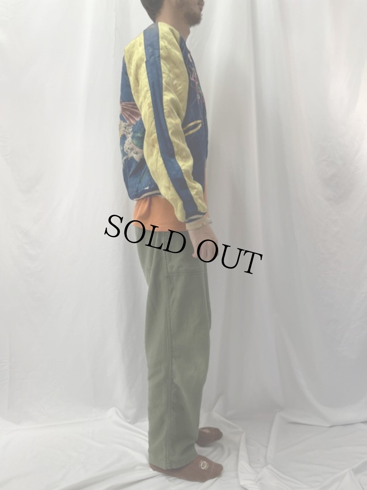 画像6: 40's〜50's "プリントスカ" 鷹×龍×虎 サテンスカジャン (6)