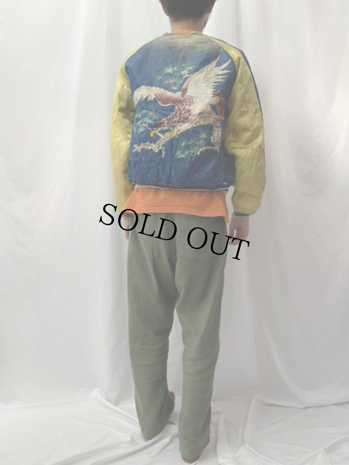 画像7: 40's〜50's "プリントスカ" 鷹×龍×虎 サテンスカジャン (7)