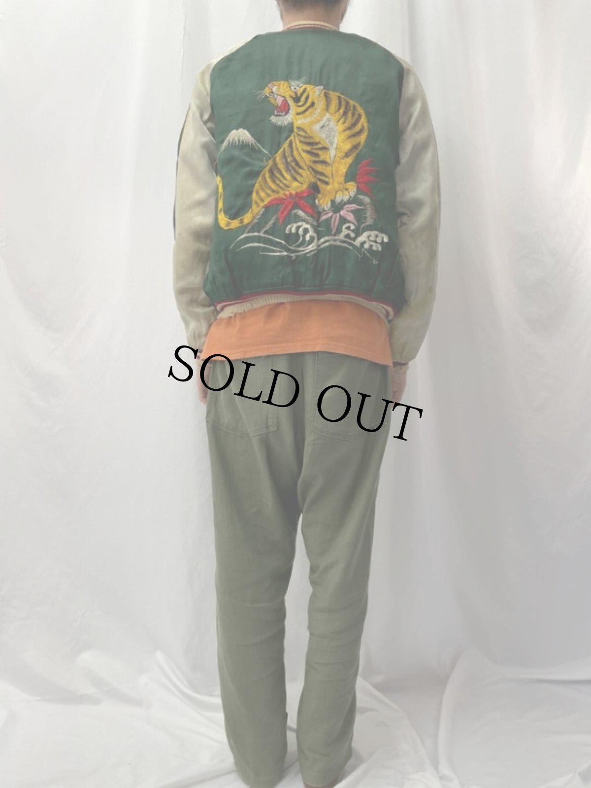 画像10: 40's〜50's "プリントスカ" 鷹×龍×虎 サテンスカジャン (10)