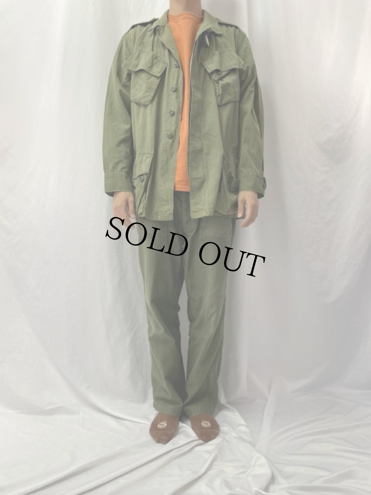 画像2: 60's U.S.ARMY ジャングルファティーグジャケット 2nd REGULAR-MEDIUM (2)