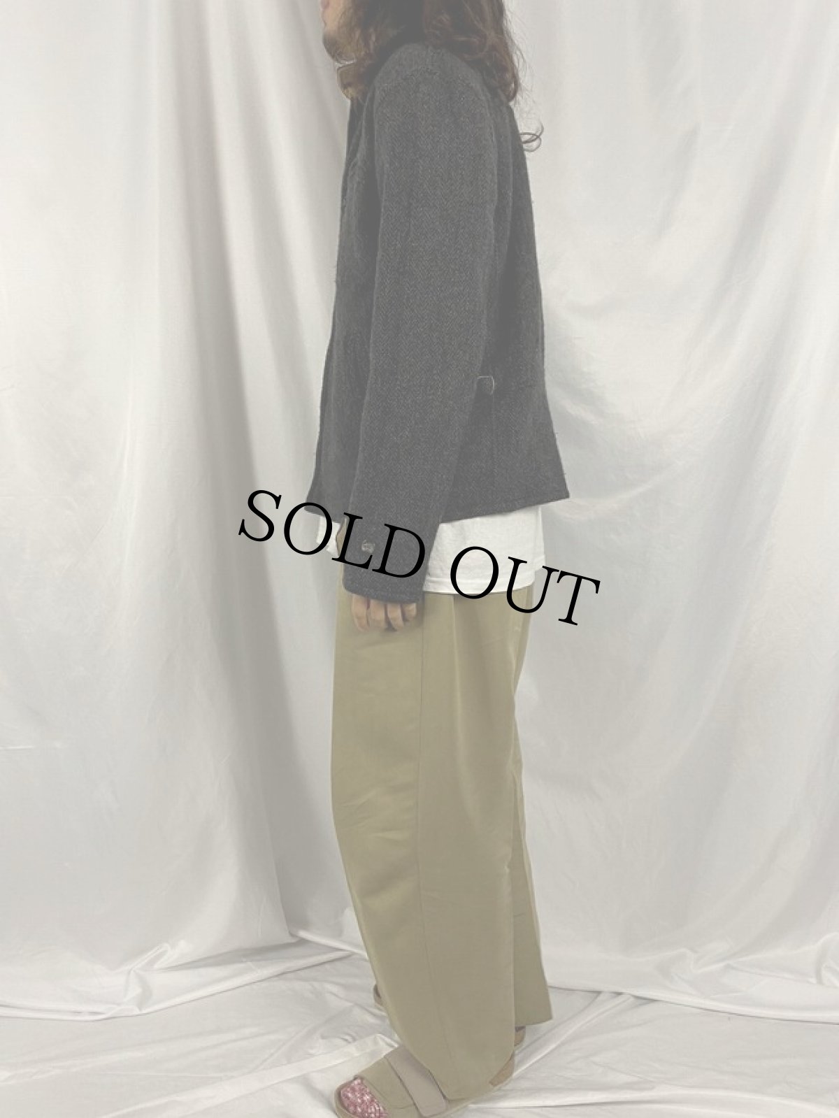 画像7: POLO Ralph Lauren リバーシブル ツイード×コットンジャケット M (7)