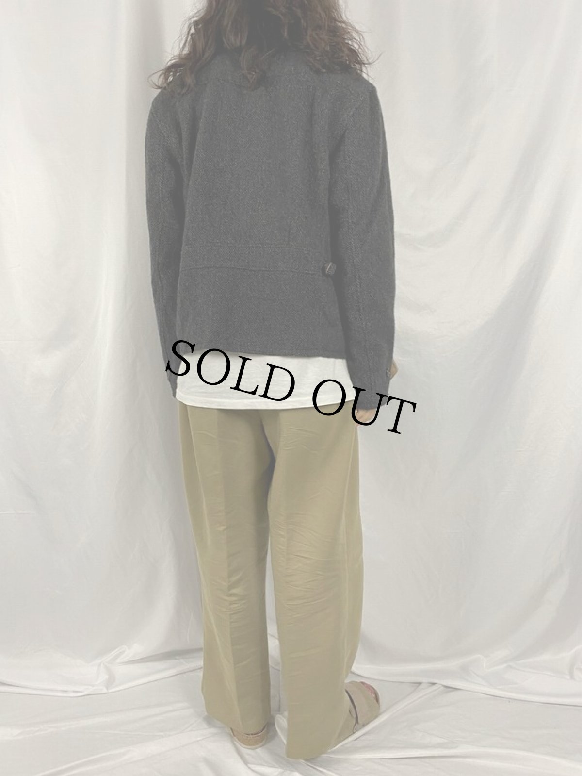 画像8: POLO Ralph Lauren リバーシブル ツイード×コットンジャケット M (8)