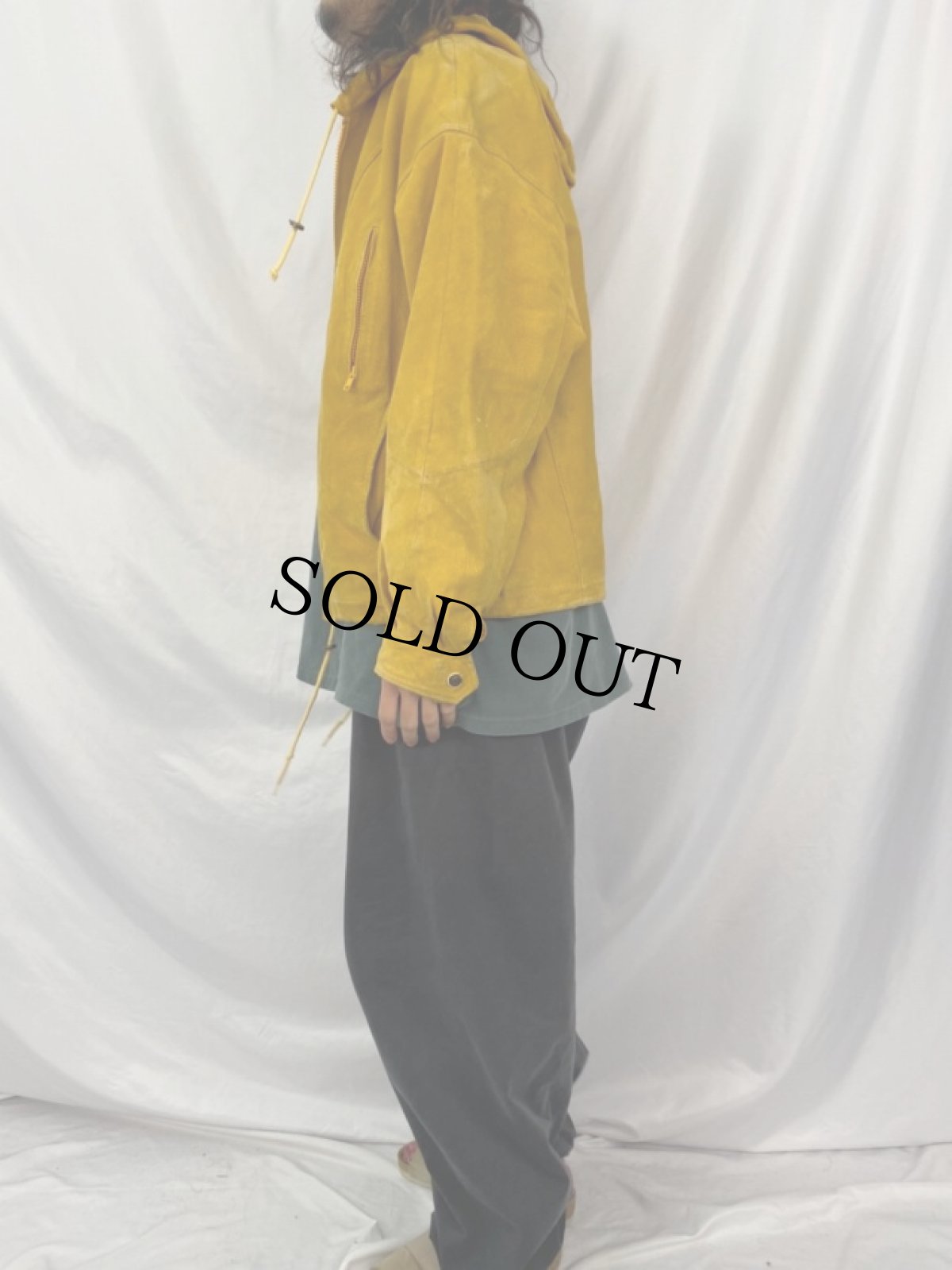 画像3: 90's ADVEBTURE BOUNDING ヌバックレザーパーカー M (3)