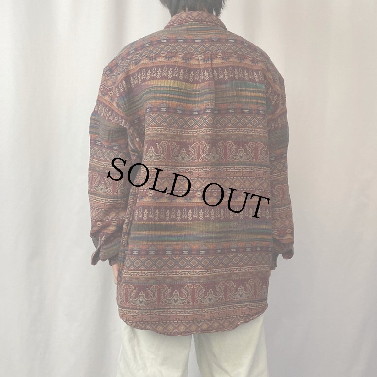 画像3: THE TERRITORY AHEAD 民族柄 コットンシャツ XXL (3)