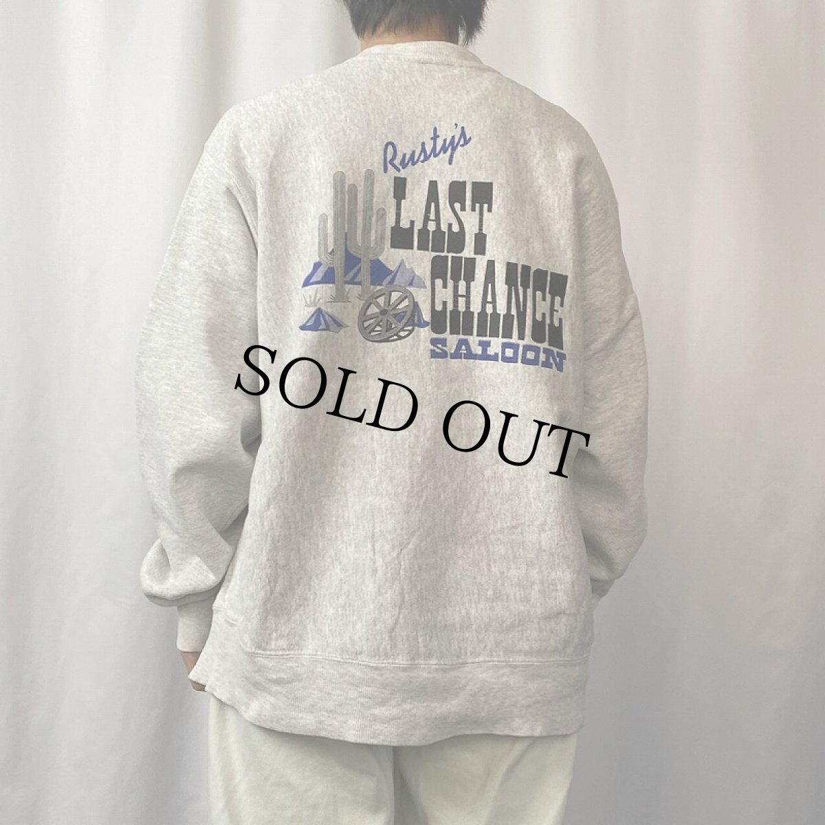 画像4: 90's Lee USA製 REVERE WEAVE TYPE "LAST CHANCE SALOON" プリントスウェット XL (4)