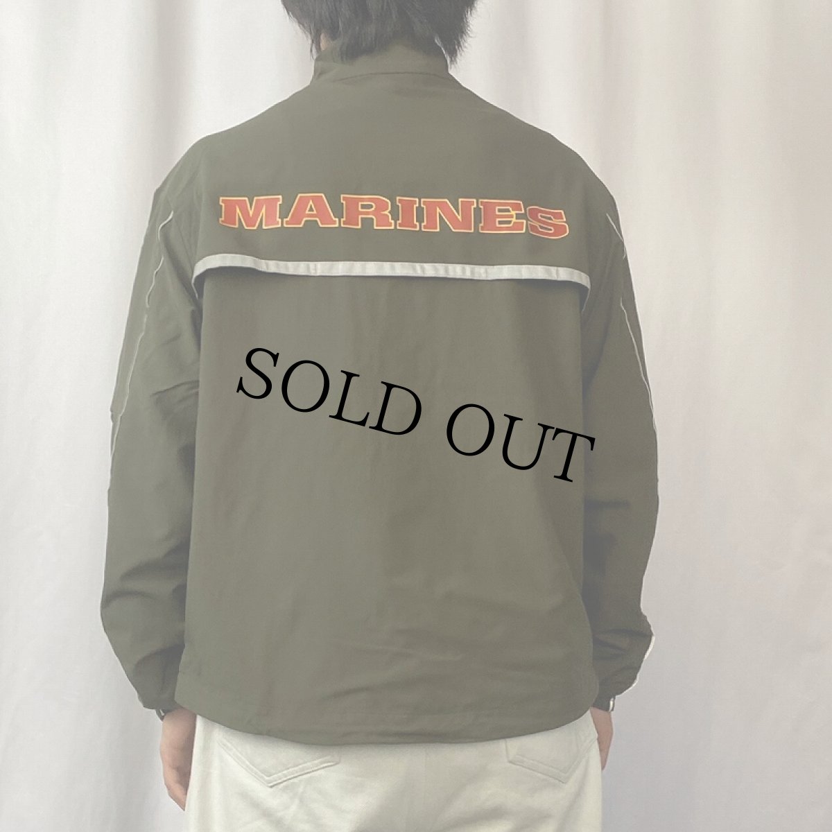 画像4: 2000's NEW BALANCE "USMC" USA製 ランニングジャケット MEDIUM-SHORT (4)