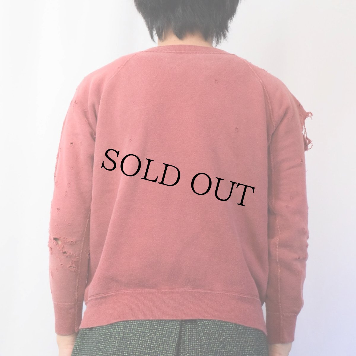 画像4: 60's "UCD" フロッキープリント ラグランスウェット (4)