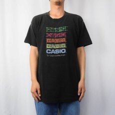 画像2: 90's CASIO USA製 時計メーカープリントTシャツ BLACK L (2)