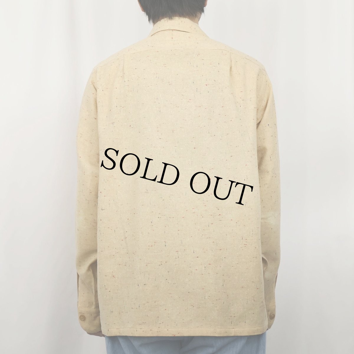 画像3: 60's PENDLETON カラーネップ混 ウールオープンカラーシャツ M (3)