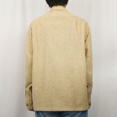 画像3: 60's PENDLETON カラーネップ混 ウールオープンカラーシャツ M (3)