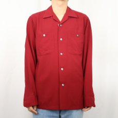 画像2: 60's PENDLETON ウールオープンカラーシャツ M (2)