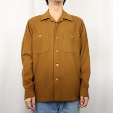 画像2: 70〜80's PENDLETON USA製 ウールオープンカラーシャツ M (2)