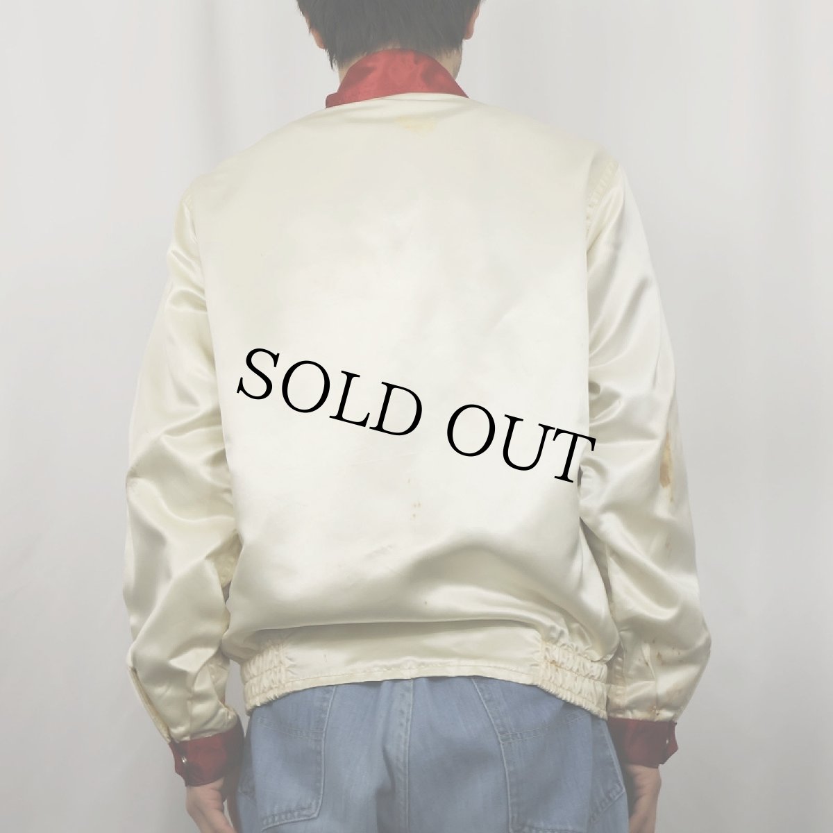 画像3: 60's Holt's Sporting Goods Fab Knit ワッペン付き サテンジャケット SIZE38 (3)