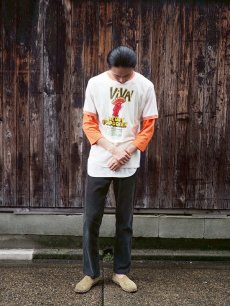 画像2: 70's "ViVA! FREDDY FUDPUCKER" キャラクター プリントリンガーTシャツ XL (2)