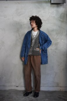 画像2: 【SALE】 40〜50's PENNEY'S パチポケ ゴマ塩スウェットカーディガン SIZE36 (2)