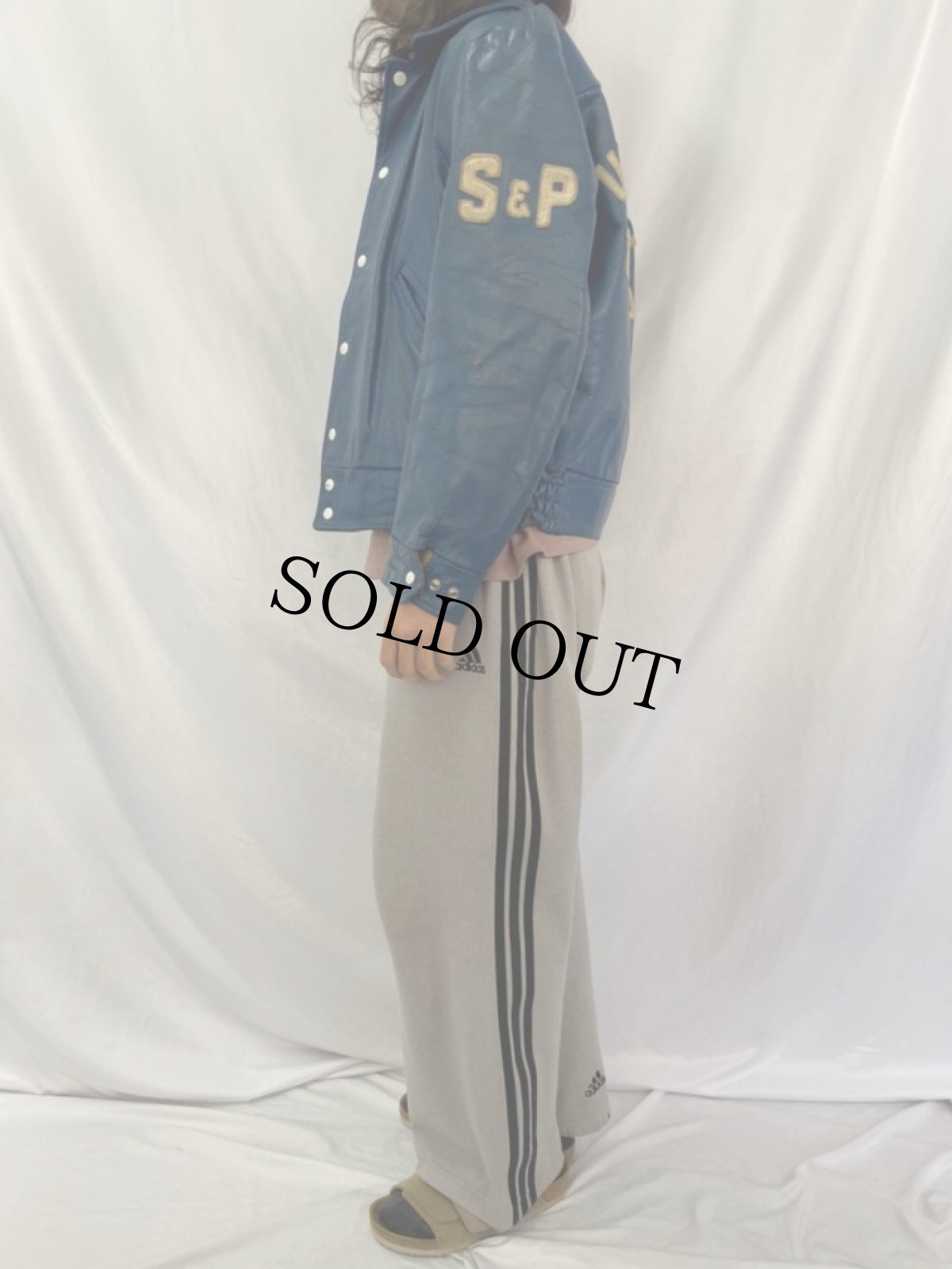 画像4: 70's "UNIVERSITY OF TORONTO" フェルトパッチ付き レザージャケット (4)