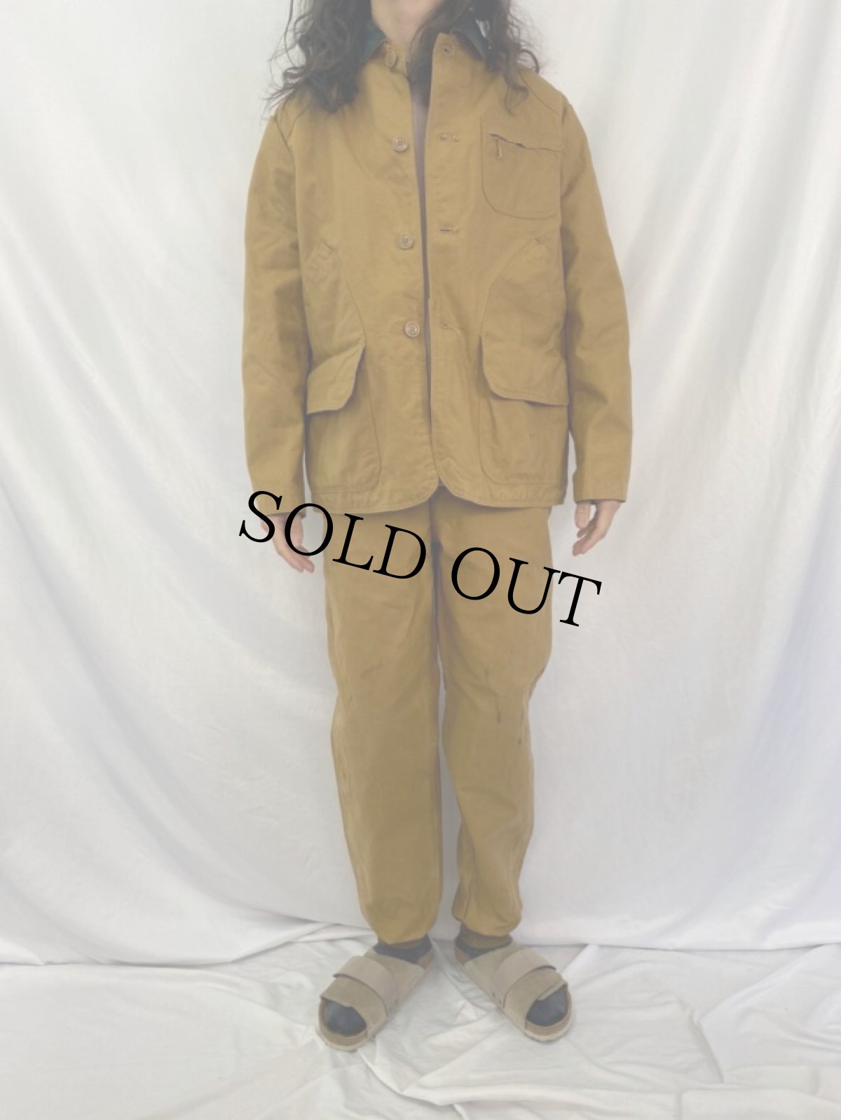 画像2: 70's L.L.Bean 筆記体タグ ダックハンティングジャケット&パンツ SETUP 40 (2)