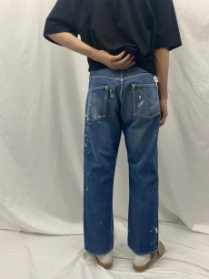 画像4: 60's LEVI'S 501XX "ギャラ無し&オフセット" 紙パッチ ペイント デニムパンツ W33 (4)