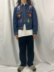 画像3: 80〜90's Levi's ハンド刺繍 デニムジャケット (3)