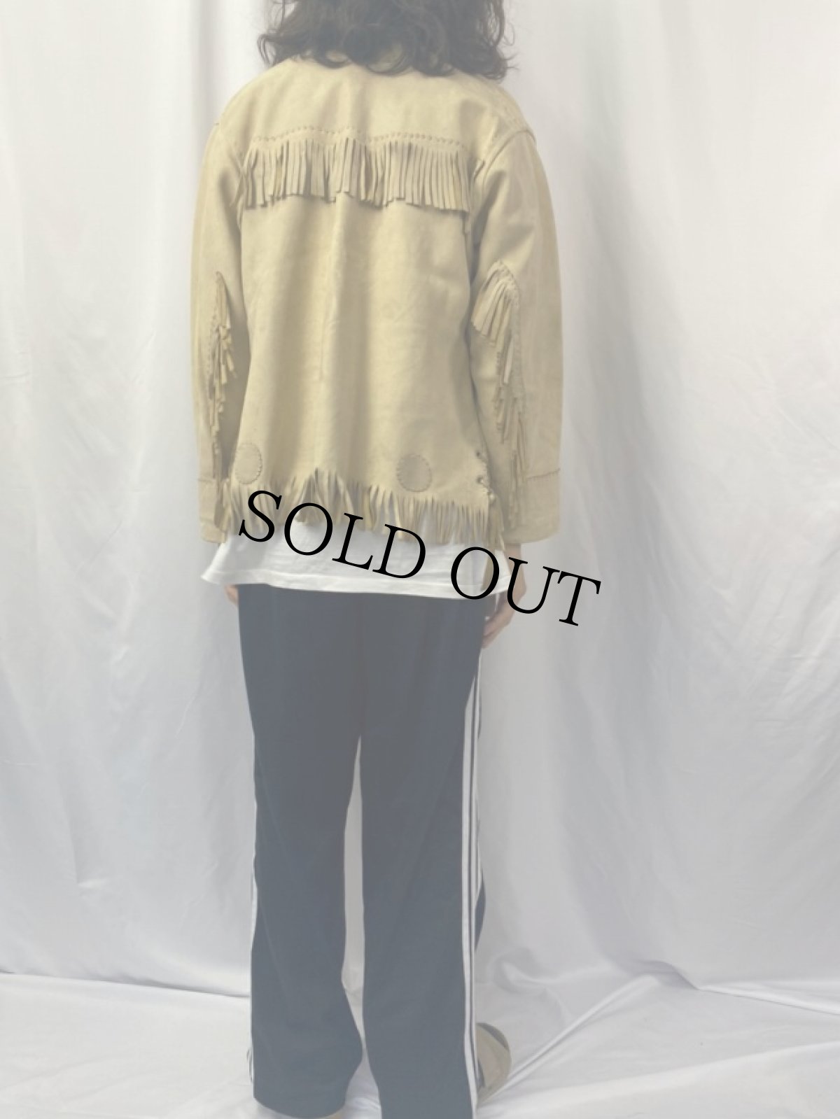 画像4: 60's ビーズ刺繍 フリンジレザージャケット (4)